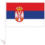 Serbia Car Window Flag