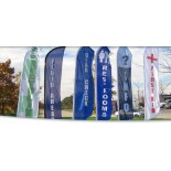 Cheap Flying Outdoor Double Sided Printed Swooper Flag